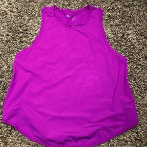 Zyia Summer Purple split back panel mesh tank - size L